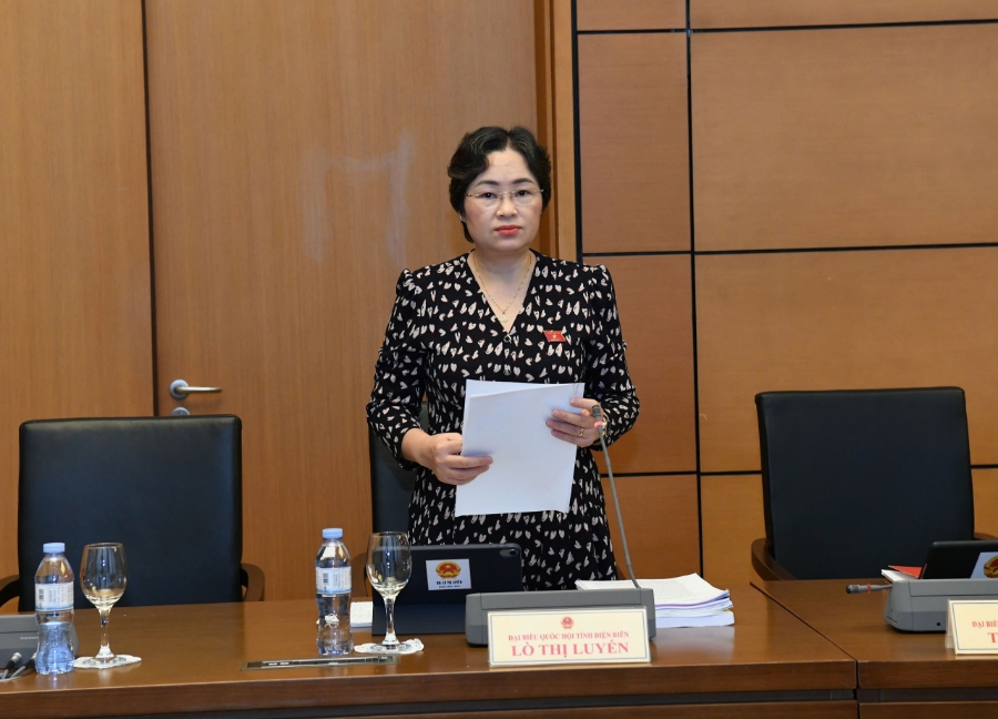 Đại biểu Lò Thị Luyến, Phó Trưởng Đoàn ĐBQH tỉnh Điện Biên. Ảnh: Quochoi.vn.