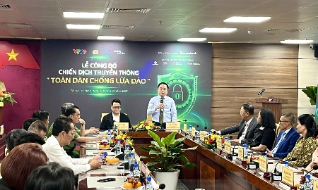 Ông Từ Lương, Giám đốc VTV9, tại buổi phát động chiến dịch truyền thông