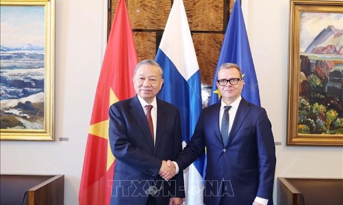 Tổng Bí thư Tô Lâm hội kiến Thủ tướng Phần Lan Petteri Orpo