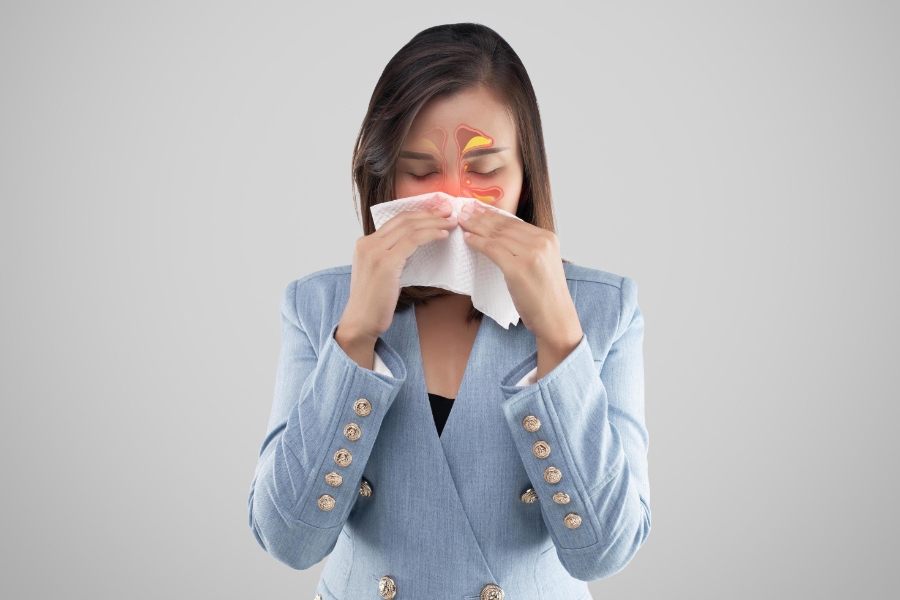 Viêm xoang do nấm có triệu chứng mơ hồ, không điển hình.