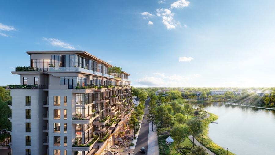 Trung tầng Swanlake Residences hữu hạn với 108 căn hộ cao cấp.