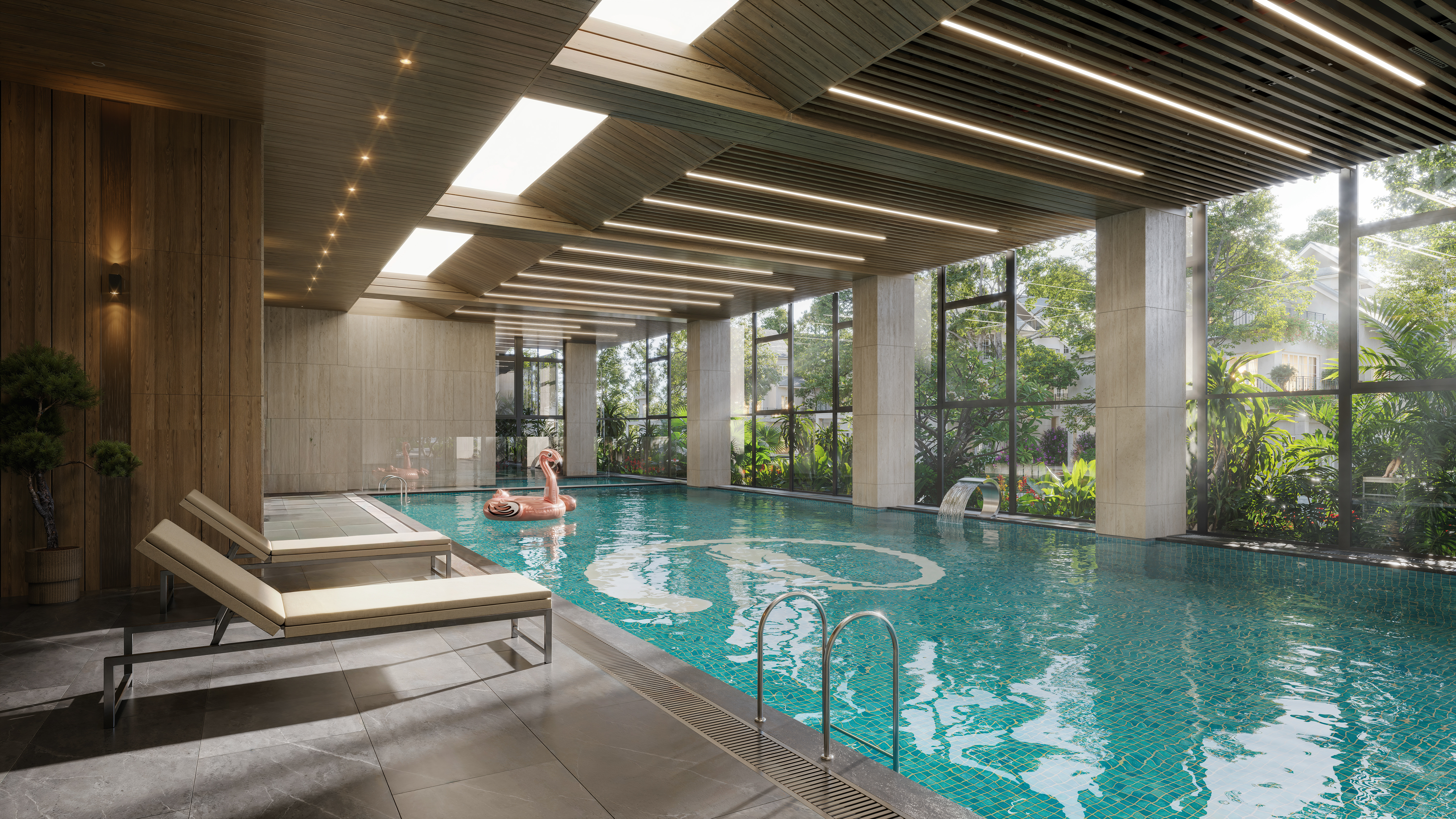 Bể bơi tại tầng 1 Swanlake Residences.