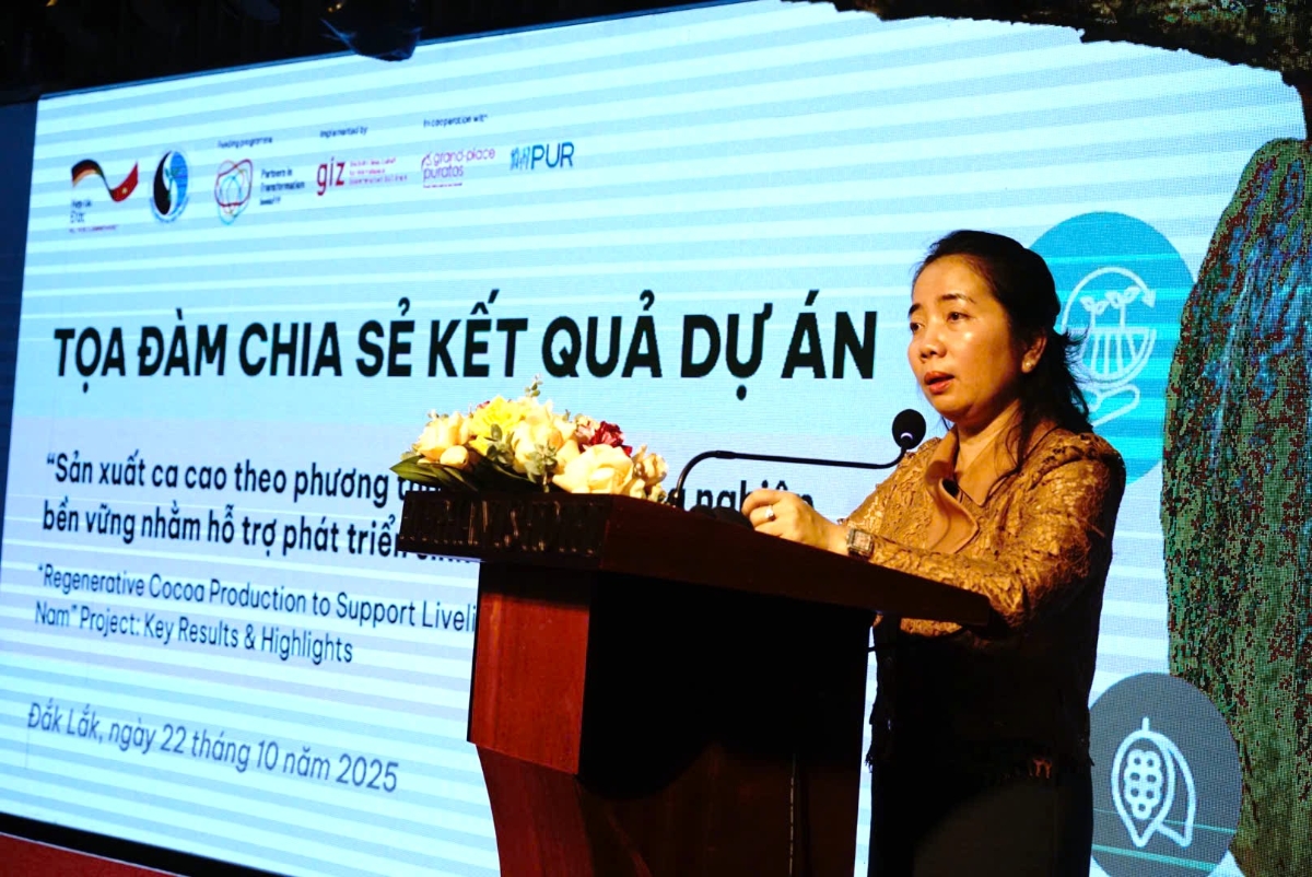 Bà Đặng Thị Thủy, Phó Giám đốc Sở Nông nghiệp và Môi trường tỉnh Đắk Lắk. Ảnh: ReCoPro