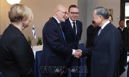 Tổng Bí thư Tô Lâm gặp một số doanh nghiệp tiêu biểu của Phần Lan