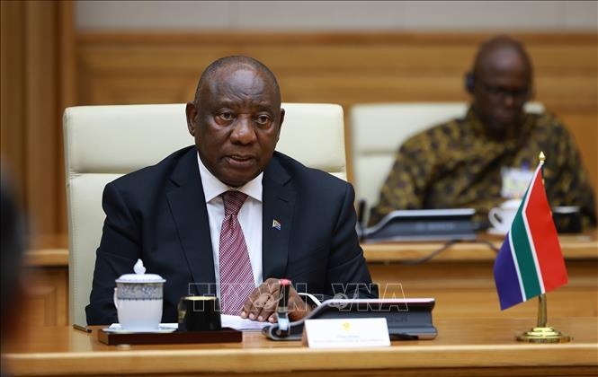 Tổng thống Nam Phi Matamela Cyril Ramaphosa. Ảnh: TTXVN.