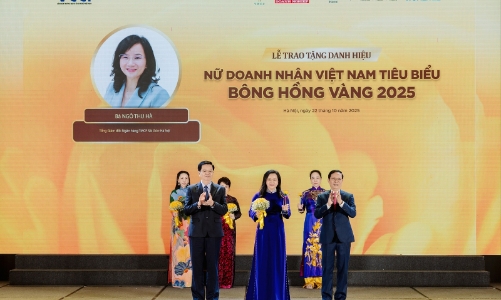 Tổng giám đốc SHB được vinh danh “Nữ doanh nhân Việt Nam tiêu biểu - Bông hồng vàng” năm 2025