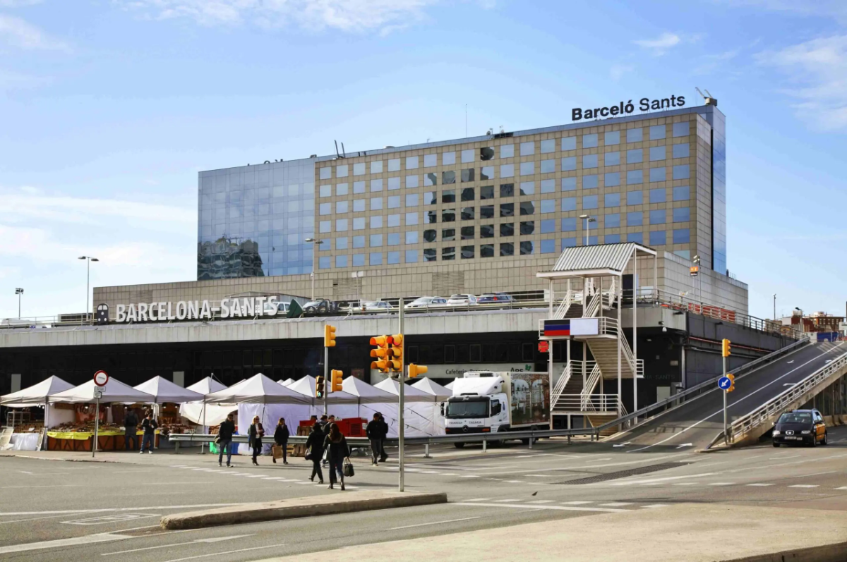 Ga Barcelona Sants trước khi nâng cấp.