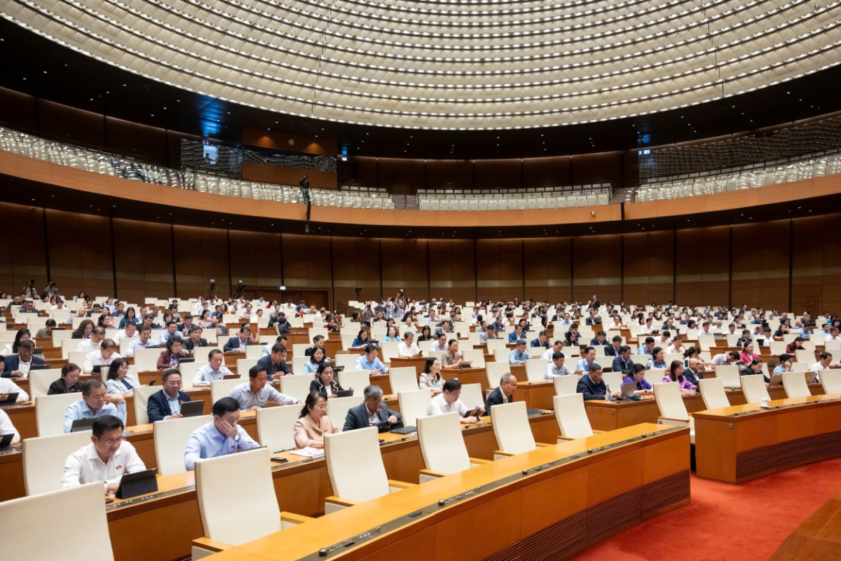 Toàn cảnh hội trường. Ảnh: Quốc hội.
