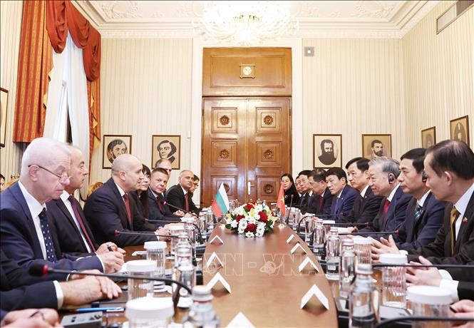 Toàn cảnh cuộc hội đàm. Ảnh: TTXVN.