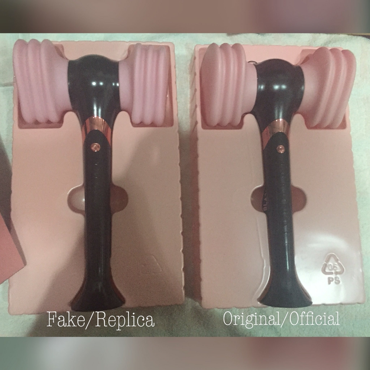 Mẫu lightstick của Blackpink bị làm giả.