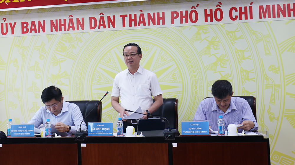 Phó Chủ tịch UBND Thành phố Bùi Minh Thạnh kết luận cuộc họp - Ảnh: Cổng thông tin điện tử TP. Hồ Chí Minh.