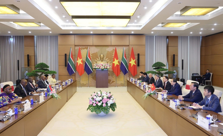 Quang cảnh hội kiến tại Nhà Quốc hội.