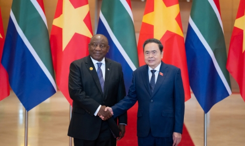 Chủ tịch Quốc hội Trần Thanh Mẫn hội kiến Tổng thống Nam Phi