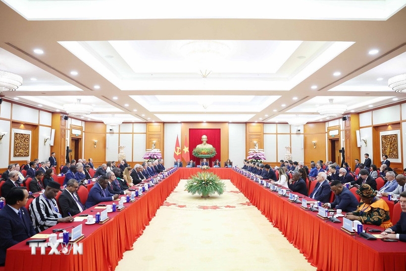 Quang cảnh buổi tiếp đón. Ảnh: TTXVN