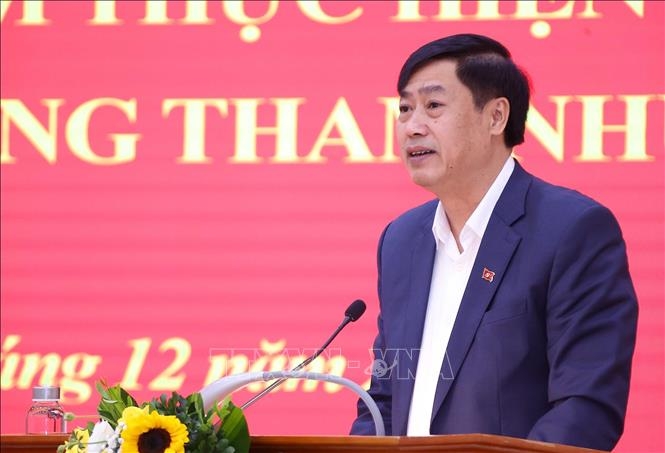 Ông Nguyễn Hữu Đông được Quốc hội bầu làm Chủ nhiệm Ủy ban Công tác đại biểu của Quốc hội khóa XV. Ảnh: TTXVN.