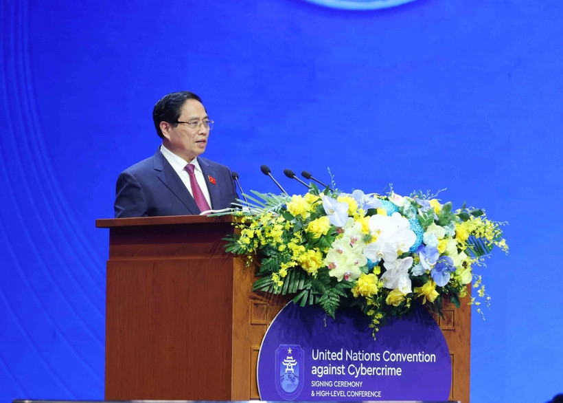 Thủ tướng Phạm Minh Chính phát biểu tại Phiên thảo luận. Ảnh: Phương Hoa.