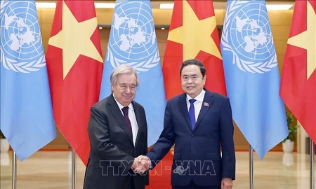 Chủ tịch Quốc hội Trần Thanh Mẫn hội kiến Tổng Thư ký Liên hợp quốc