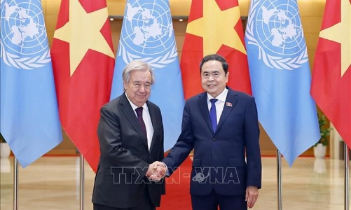 Chủ tịch Quốc hội Trần Thanh Mẫn hội kiến Tổng Thư ký Liên hợp quốc