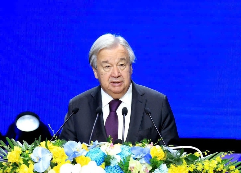 Tổng Thư ký Liên Hợp Quốc António Guterres: Công ước của Liên Hợp Quốc về tội phạm mạng là một công cụ mạnh mẽ, có tính ràng buộc pháp lý nhằm củng cố hệ thống phòng thủ tập thể của chúng ta trước tội phạm mạng - Ảnh VPG.