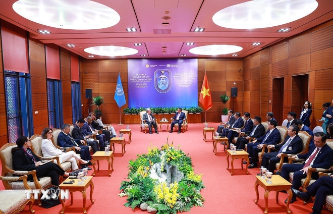 Quang cảnh buổi hội kiến. Ảnh: TTXVN