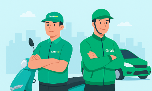 Xanh SM và Grab 