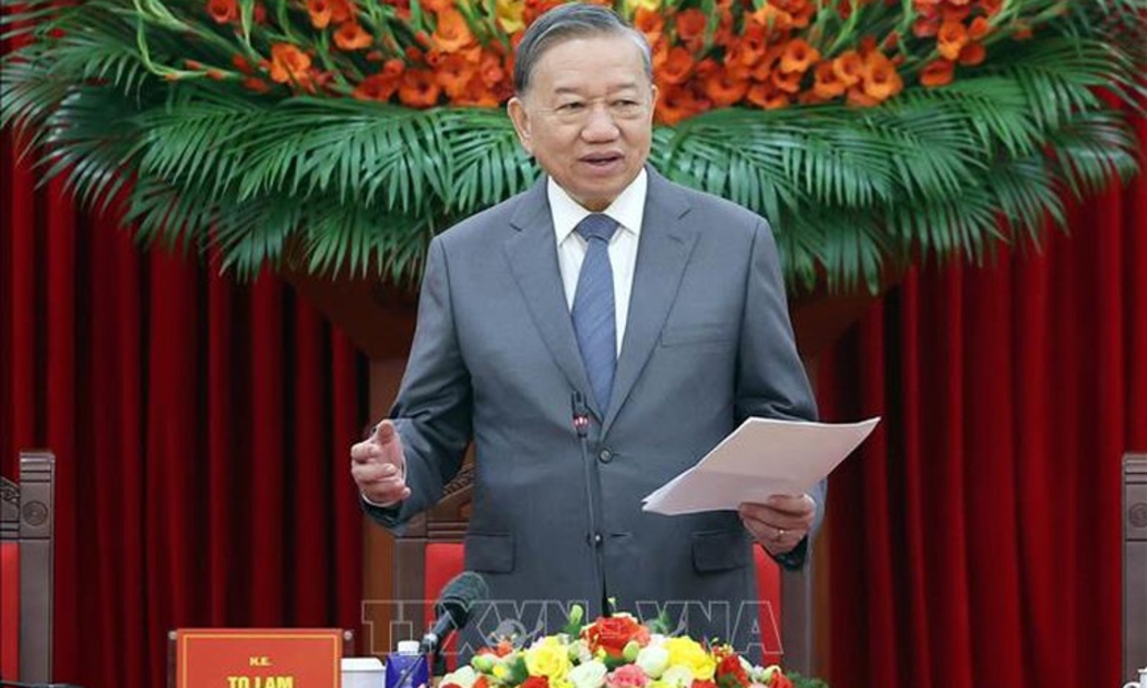 Tổng Bí thư Tô Lâm phát biểu. Ảnh: TTXVN