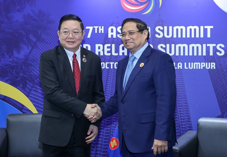 Thủ tướng Chính phủ Phạm Minh Chính tiếp Tổng Thư ký ASEAN Kao Kim Hourn - Ảnh: VGP