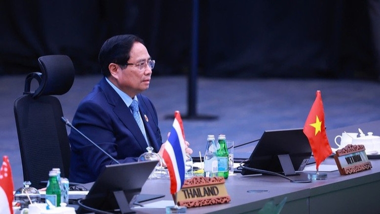 Thủ tướng Phạm Minh Chính dự Hội nghị Cấp cao lần 3 Cộng đồng châu Á phát thải ròng bằng 0. Ảnh: TTXVN