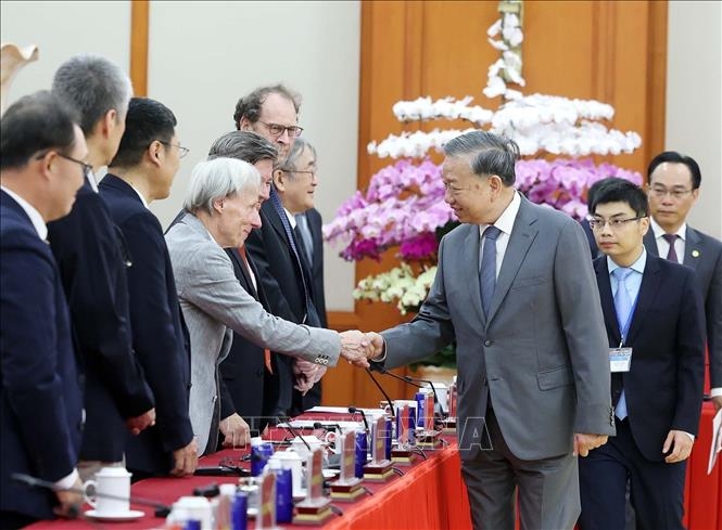 Tổng Bí thư Tô Lâm với các đại biểu. Ảnh: TTXVN