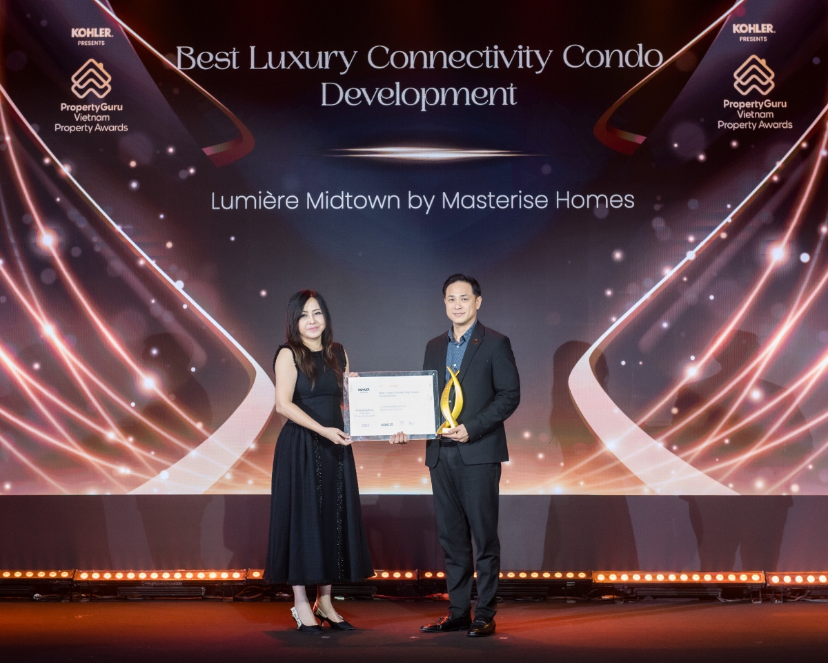 Dự án Lumière Midtown tại The Global City (TP.HCM) do Masterise Homes phát triển cũng xuất sắc nhận giải “Best Luxury Connectivity Condo Development”.