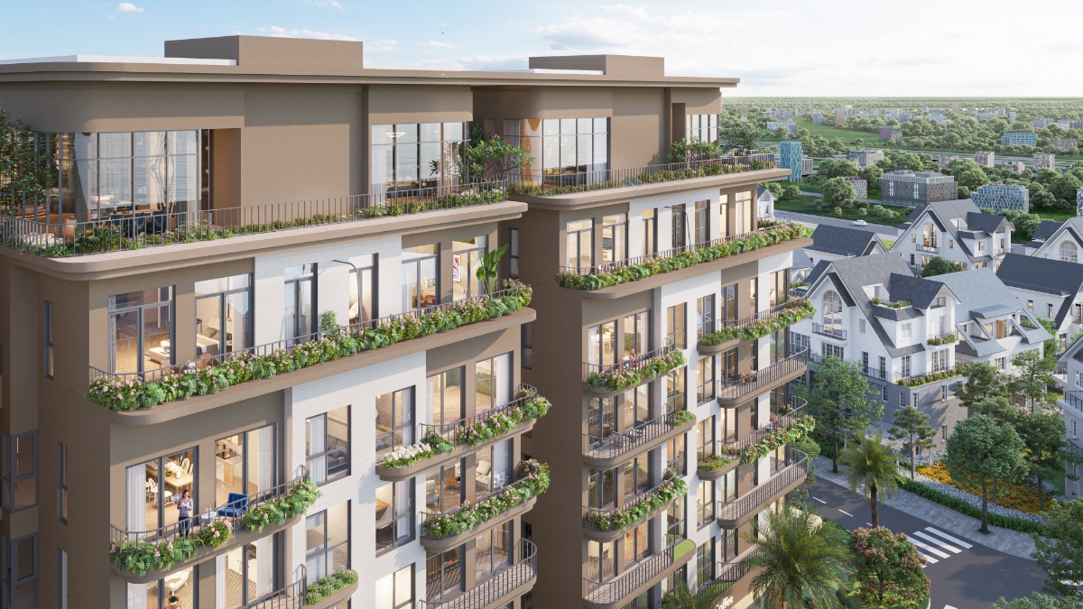 Thiên nhiên được mang vào từng ban công căn hộ tại Swanlake Residences.