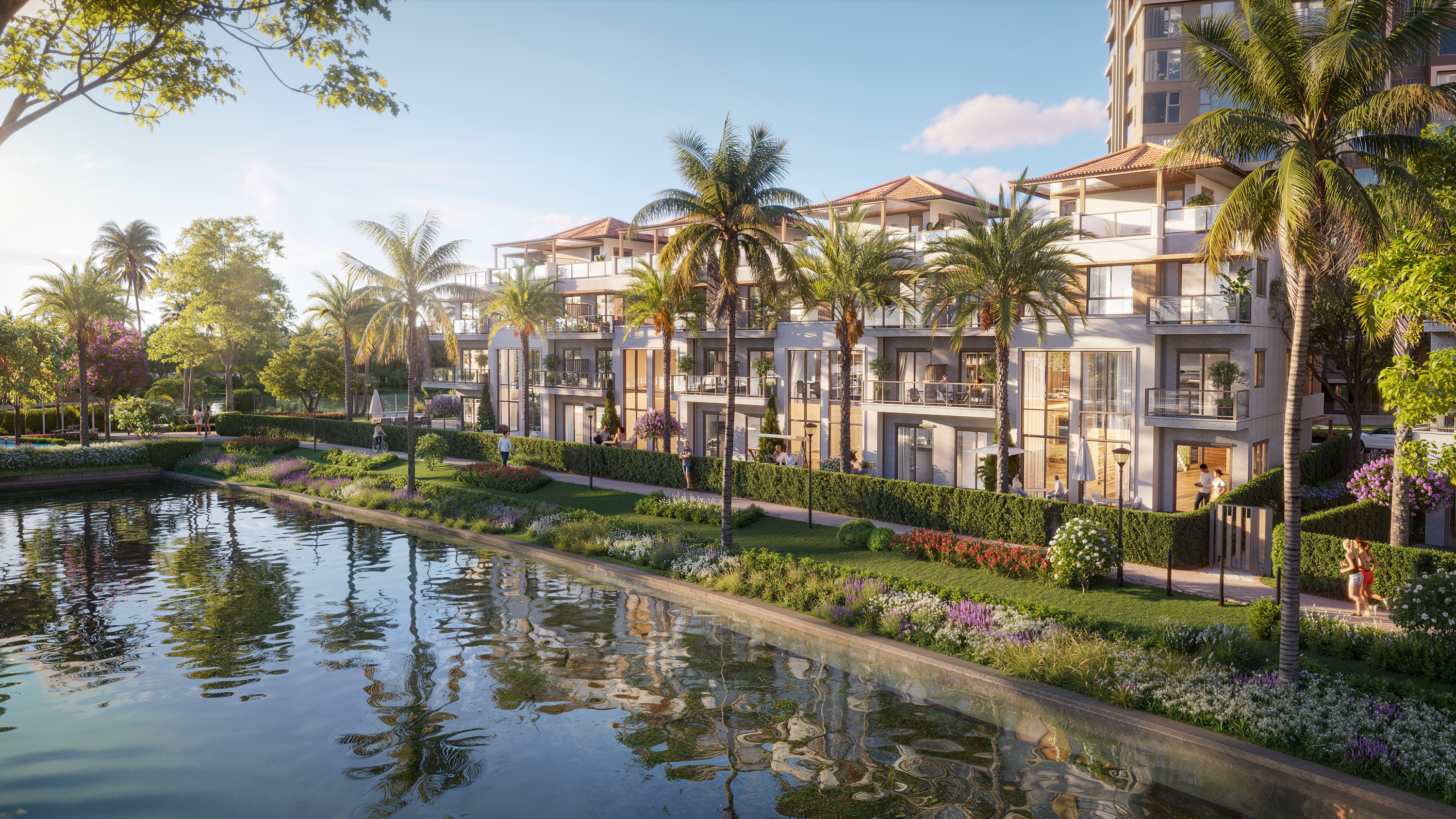 Nhà phố Trellia Cove chỉ 24 sản phẩm quy hoạch bên kênh đào.