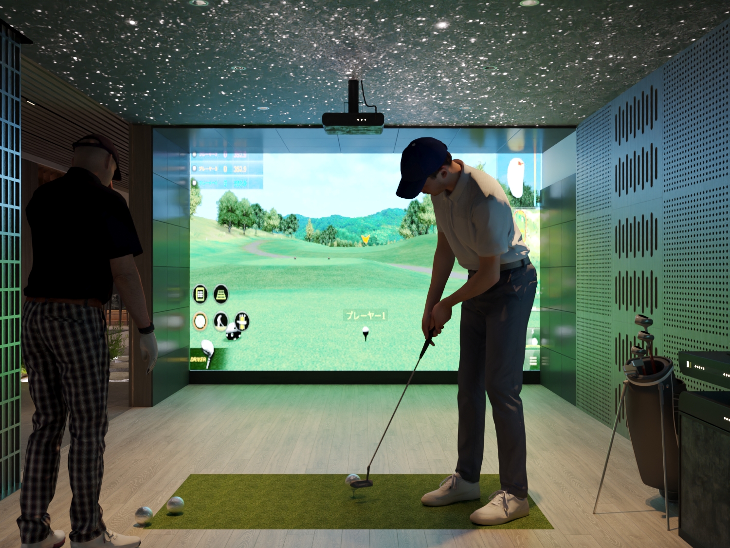Phòng tập golf.