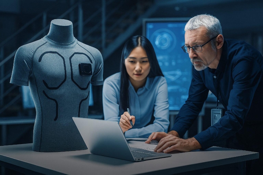 Dù vậy, việc đưa trang phục thông minh vào thị trường rộng vẫn gặp phải những rào cản đáng kể. Ảnh minh họa được tạo bởi AI.