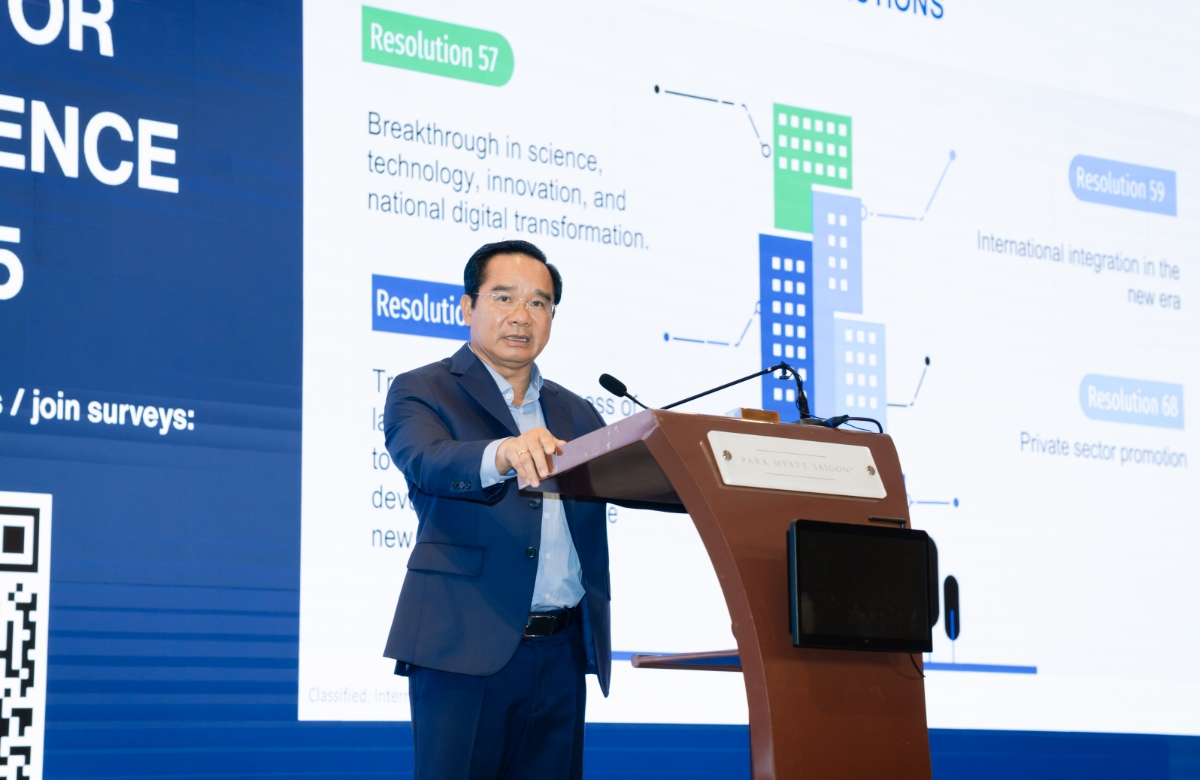 Chủ tịch UBND TP. Hồ Chí Minh Nguyễn Văn Được phát biểu tại hội nghị.