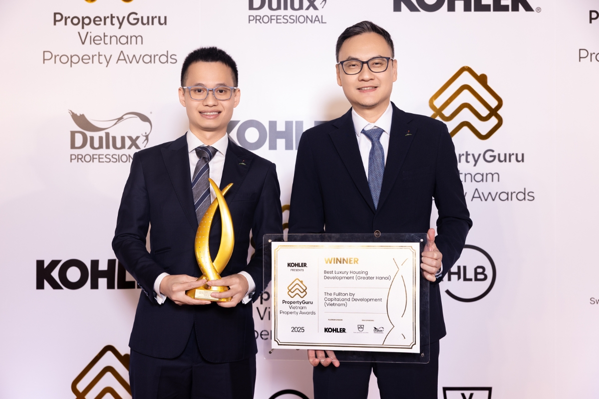 The Fullton được tôn vinh với ba giải thưởng tại VPA 2025, ghi dấu ấn trong thiết kế kiến trúc, cảnh quan và kiến tạo chuẩn sống sang trọng.