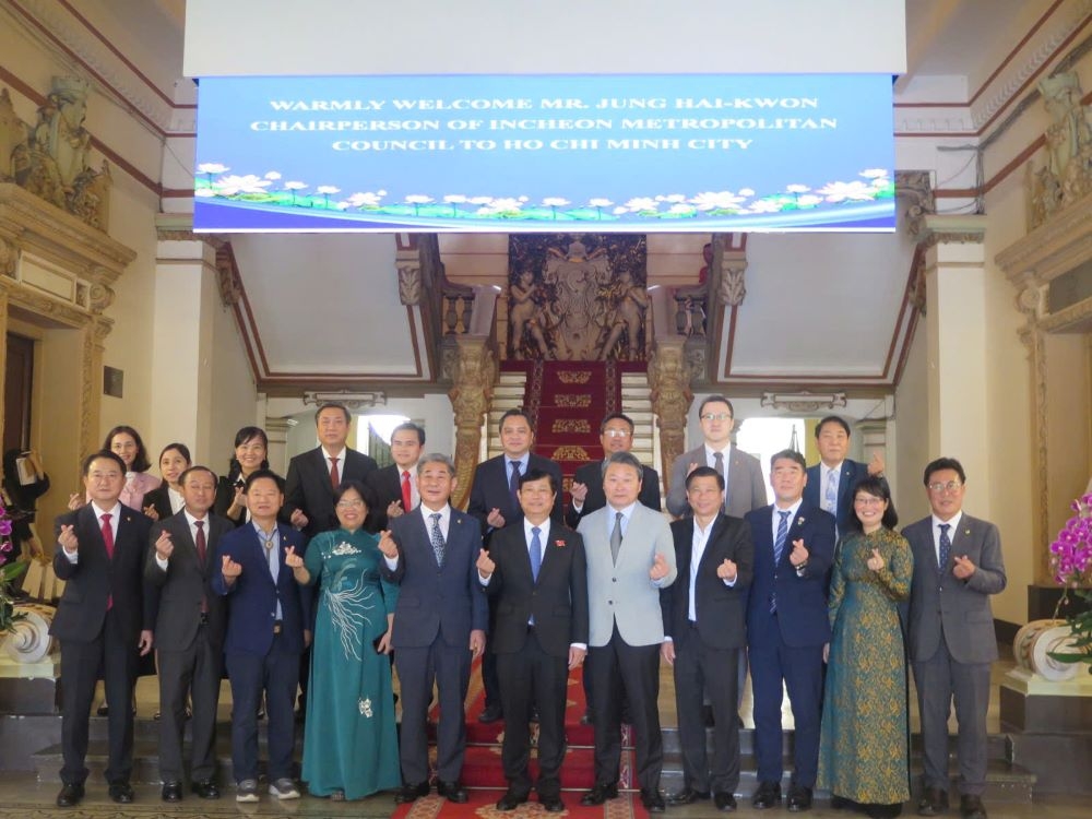 TP. Hồ Chí Minh và TP. Incheon (Hàn Quốc) thúc đẩy hợp tác trong lĩnh vực giáo dục, công nghiệp giải trí, ngày 27/10 - Ảnh: Minh Dung.