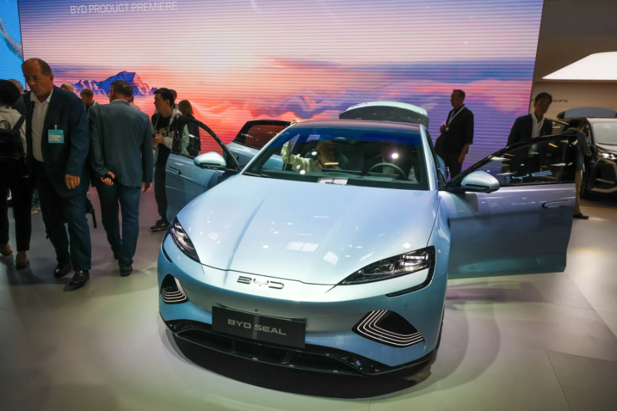 Một mẫu EV của hãng xe điện Trung Quốc BYD - Ảnh: Bloomberg.