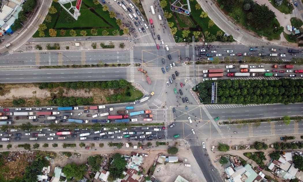 Khu vực thi công nút giao An Phú.