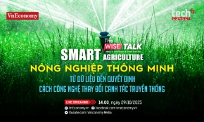 The WISE Talk số 17 với chủ đề “Nông nghiệp thông minh: Từ dữ liệu đến quyết định - Cách công nghệ thay đổi canh tác truyền thống”sẽ được phát sóng trên trang chủ VnEconomy vào lúc 14:00, Thứ Tư, ngày 29/10/2025!