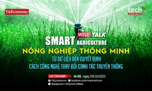 The WISE Talk số 17 với chủ đề “Nông nghiệp thông minh: Từ dữ liệu đến quyết định - Cách công nghệ thay đổi canh tác truyền thống”sẽ được phát sóng trên trang chủ VnEconomy vào lúc 14:00, Thứ Tư, ngày 29/10/2025!