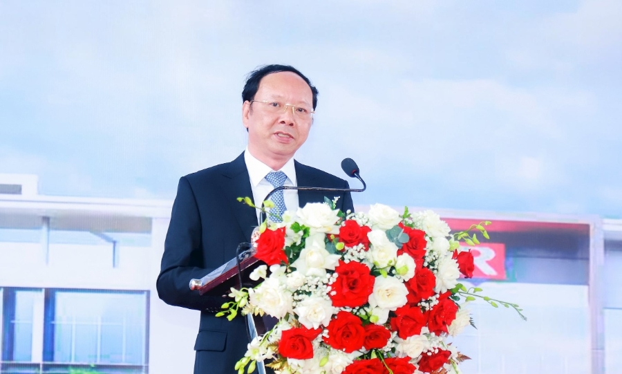 Ông Bùi Thanh An, Phó Chủ tịch Thường trực UBND tỉnh phát biểu tại Lễ khánh thành. Ảnh: Thành Duy