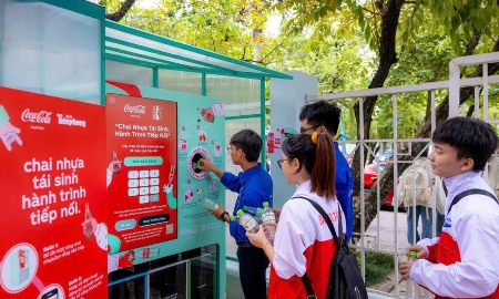 6 trường đại học, học viện trên địa bàn Hà Nội đã được lắp đặt máy thu gom tự động chai nhựa, lon nhôm. Ảnh minh hoạ