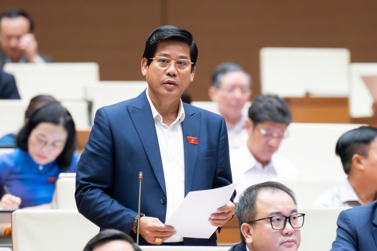 Đại biểu Dương Văn Phước, đoàn đại biểu Quốc hội thành phố Đà Nẵng, phát biểu ý kiến.&nbsp;Ảnh: Quốc hội.