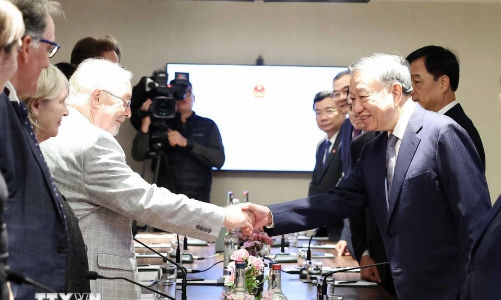 Tổng Bí thư Tô Lâm tiếp Tổng Bí thư Đảng Cộng sản Anh Robert Griffiths