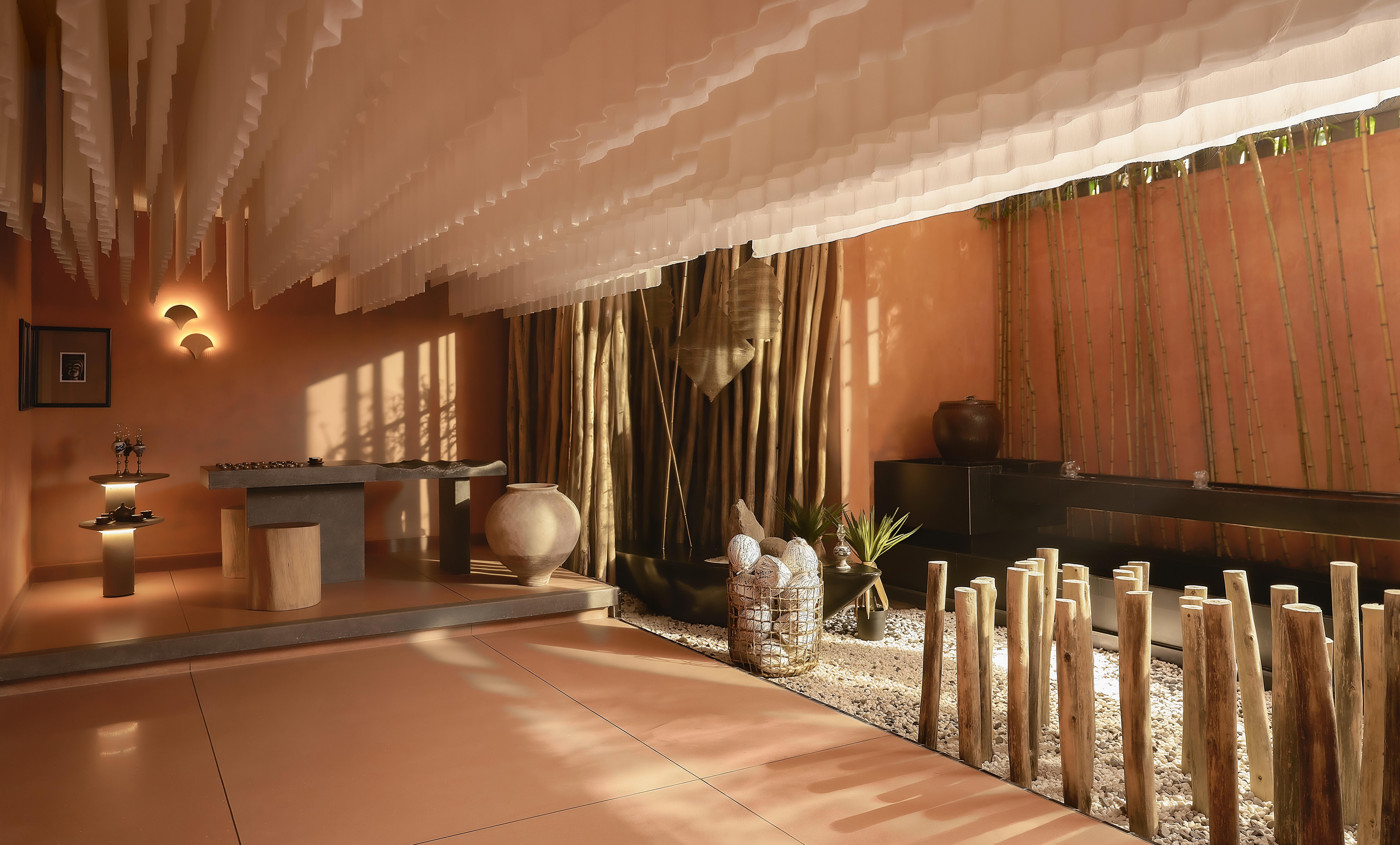 Tầng hầm trải nghiệm tại biệt thự mẫu Retreat Forest.