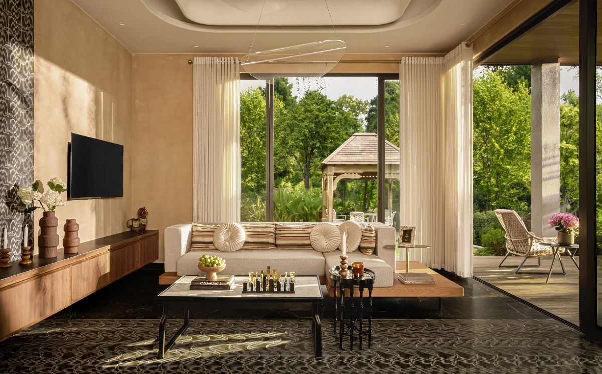 Rừng hòa vào cuộc sống của cư dân Retreat Forest. Ảnh chụp thực tế tại biệt thự mẫu Retreat Forest.