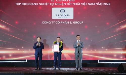 SJ Group vào Top 500 doanh nghiệp lợi nhuận tốt nhất Việt Nam 2025