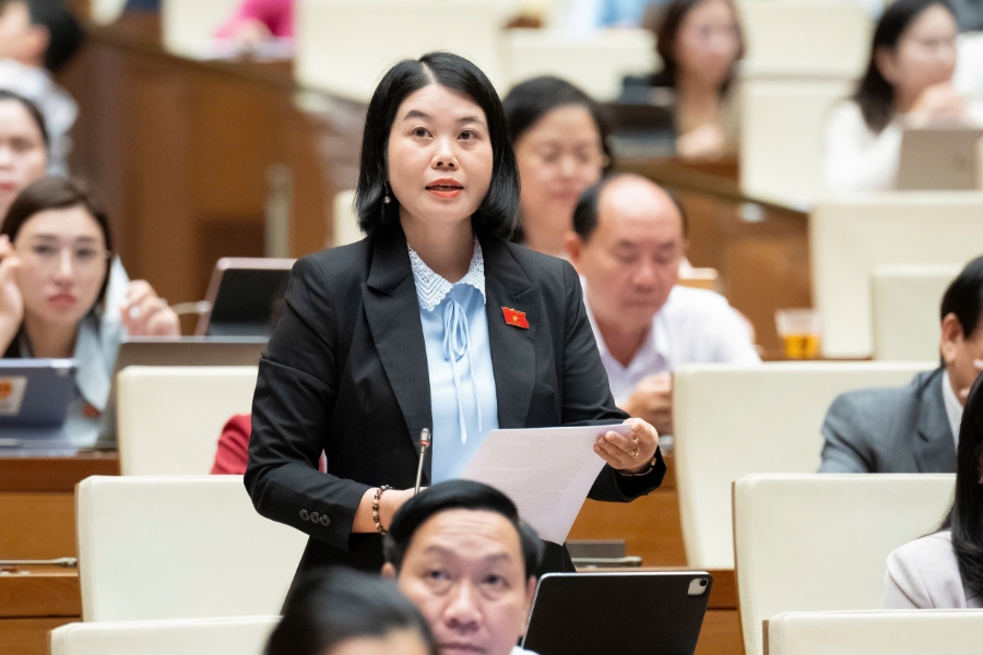 Đại biểu Nguyễn Thị Huế, đoàn Thái Nguyên.