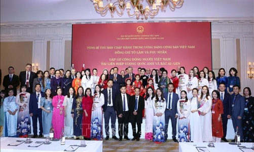 Tổng Bí thư Tô Lâm gặp gỡ cộng đồng người Việt và cán bộ Đại sứ quán Việt Nam tại Liên hiệp Vương quốc Anh và Bắc Ireland